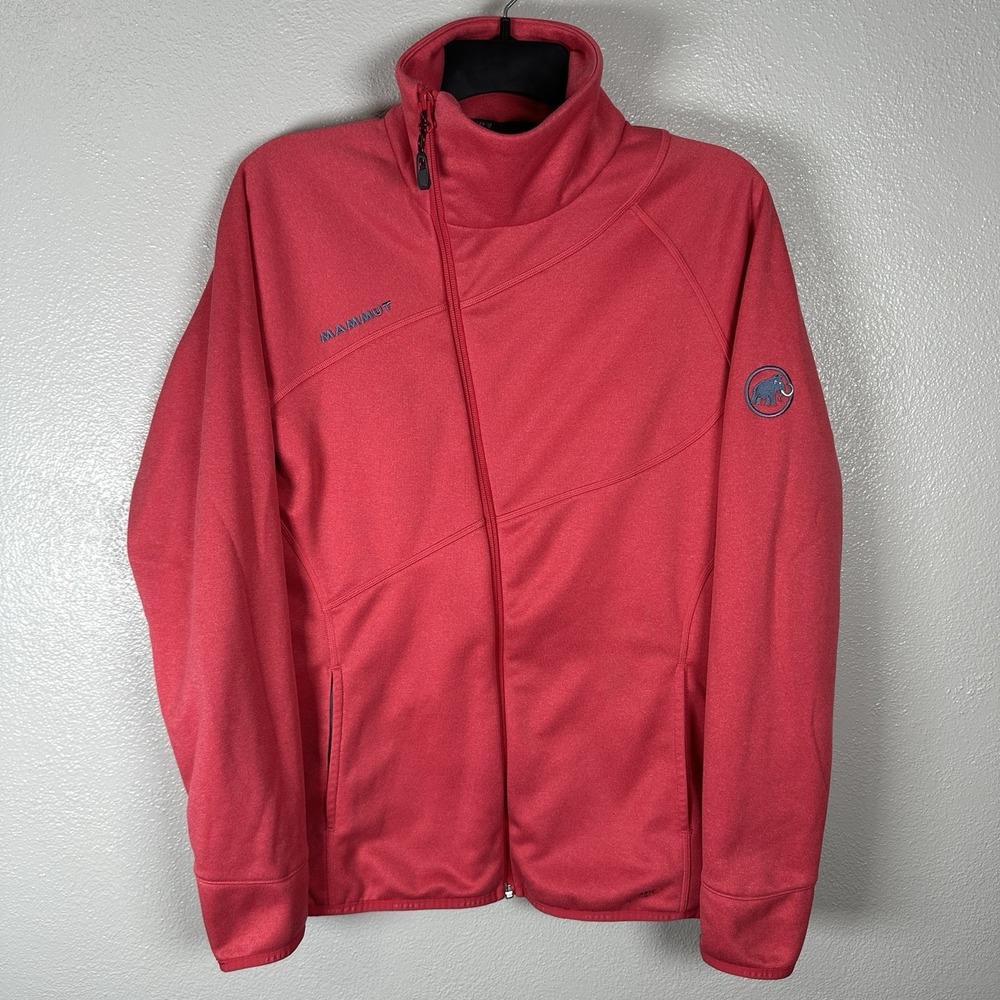 Mammut Borah Jacket Womens Small Fleece Polartec Thermal Asymmetrical Zip Pink